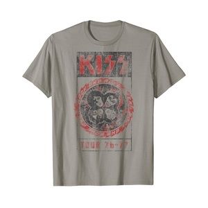 KISS Rock and Roll Over Vintage T-Shirt XXL Slate  Grey.